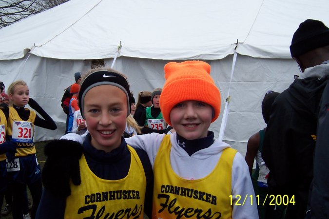 Sydney and Heather after the Bantam Girls race